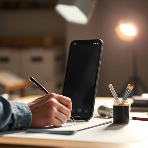A designer working on a wireframe for a mobile application.
