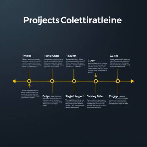 Illustration of milestones on project timeline