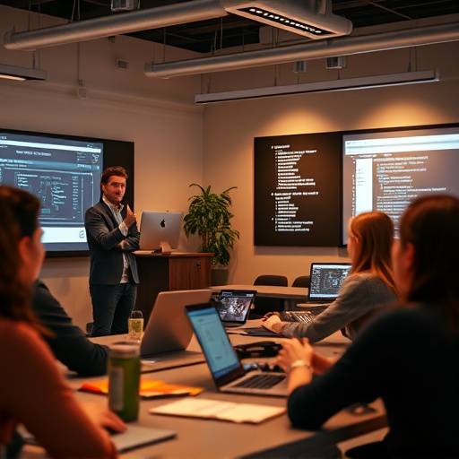 Photo of Michael Brown, leading the UX/UI Design Masterclass at Apex Academy.